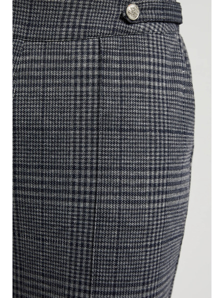 Moodo Sive karirane hlače ravnih nogavica Moodo