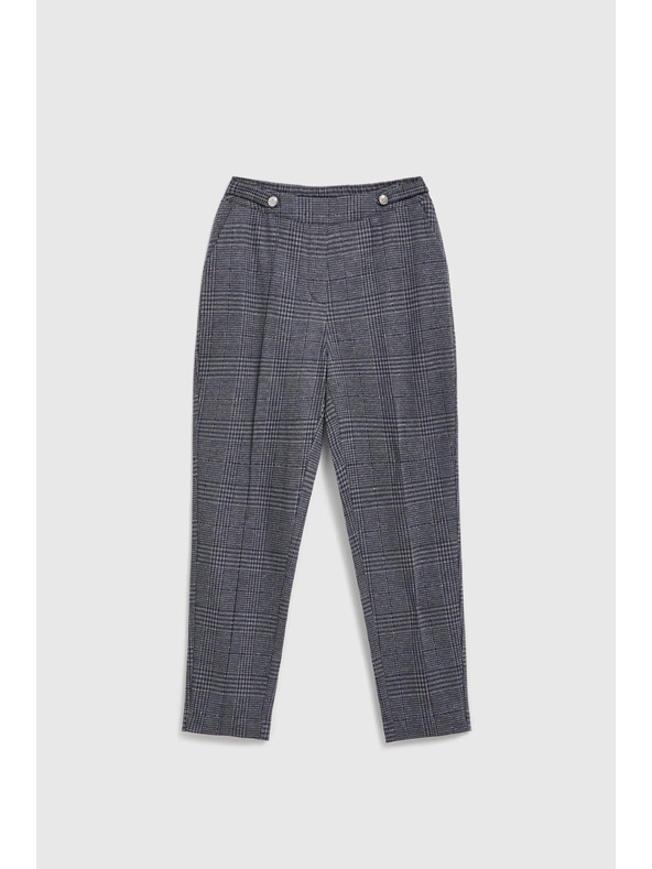 Moodo Sive karirane hlače ravnih nogavica Moodo