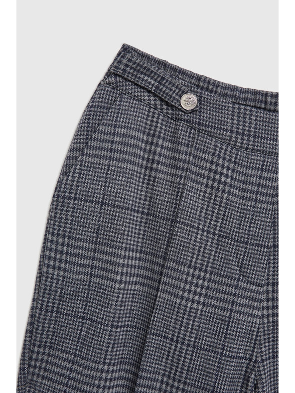 Moodo Sive karirane hlače ravnih nogavica Moodo