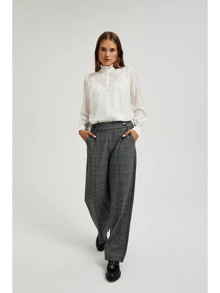 Moodo Sive hlače ravnih nogavica u karirastom uzorku Moodo