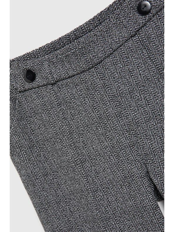 Moodo Sive hlače ravnih nogavica u karirastom uzorku Moodo