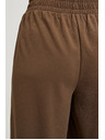 Moodo Bež hlače širokih nogavica s gumbima Moodo