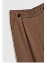 Moodo Bež hlače širokih nogavica s gumbima Moodo
