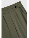 Moodo Maslinaste hlače širokih nogavica s gumbima Moodo