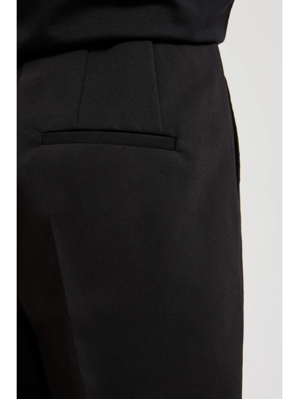 Moodo Glatke crne hlače do ruba Moodo