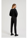 Moodo Glatke crne hlače do ruba Moodo