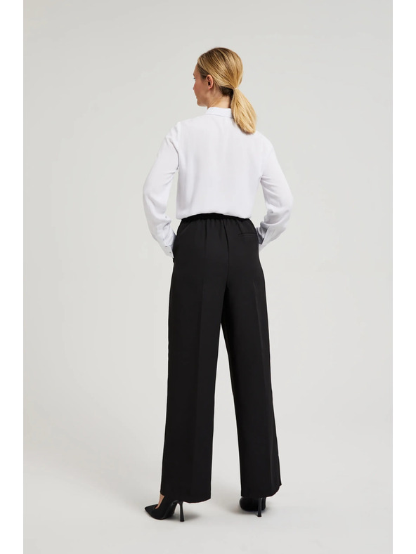 Moodo Svečane crne hlače s naborima Moodo