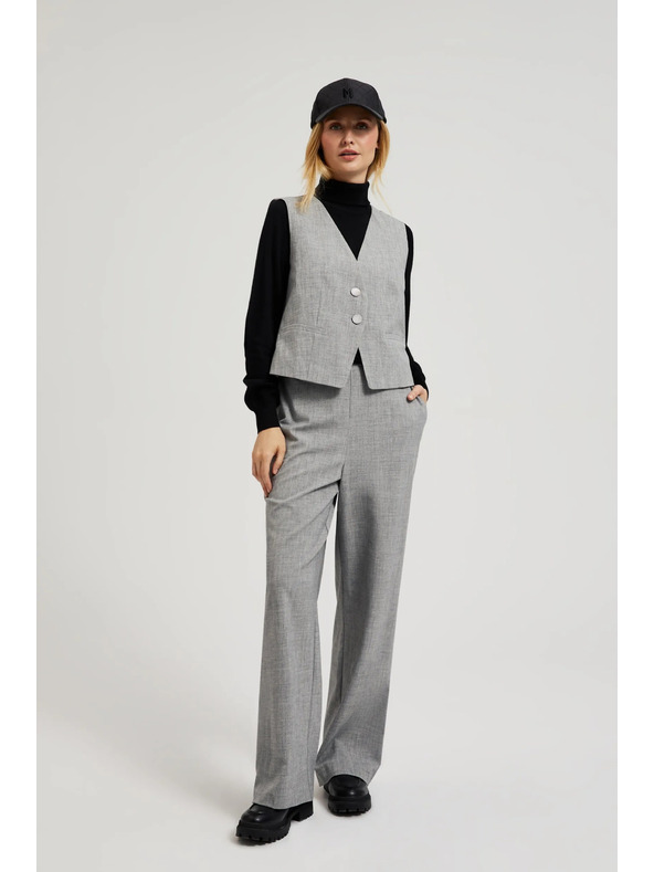 Moodo Svečane sive hlače ravnih nogavica Moodo