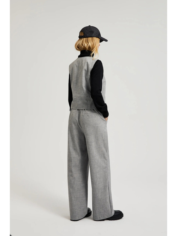 Moodo Svečane sive hlače ravnih nogavica Moodo