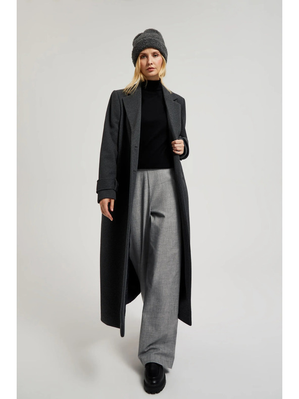 Moodo Svečane sive hlače ravnih nogavica Moodo