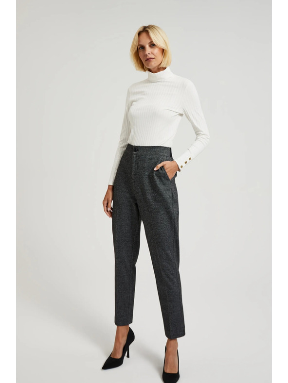 Moodo Uske crne hlače s džepovima Moodo