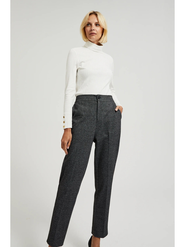 Moodo Uske crne hlače s džepovima Moodo