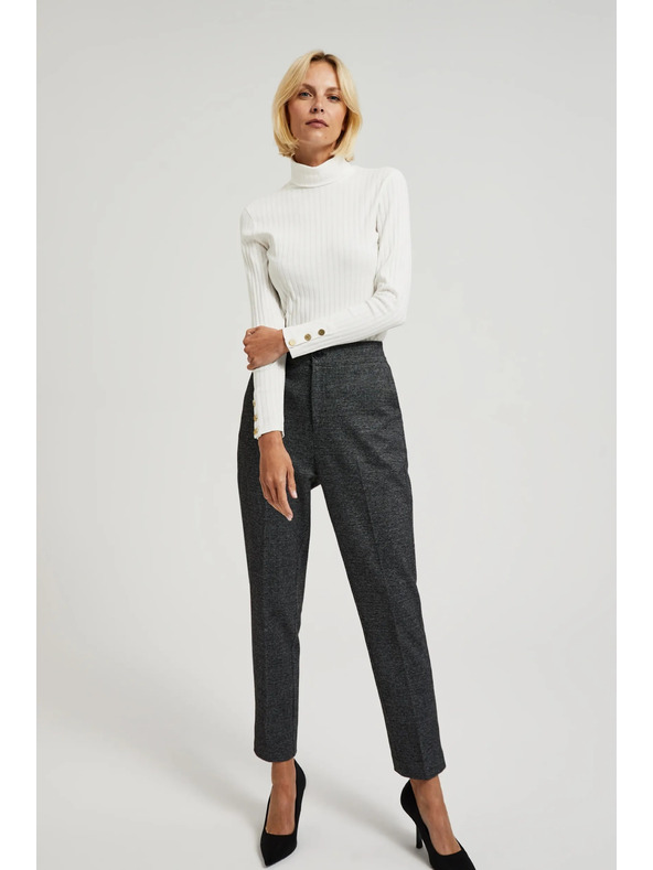 Moodo Uske crne hlače s džepovima Moodo