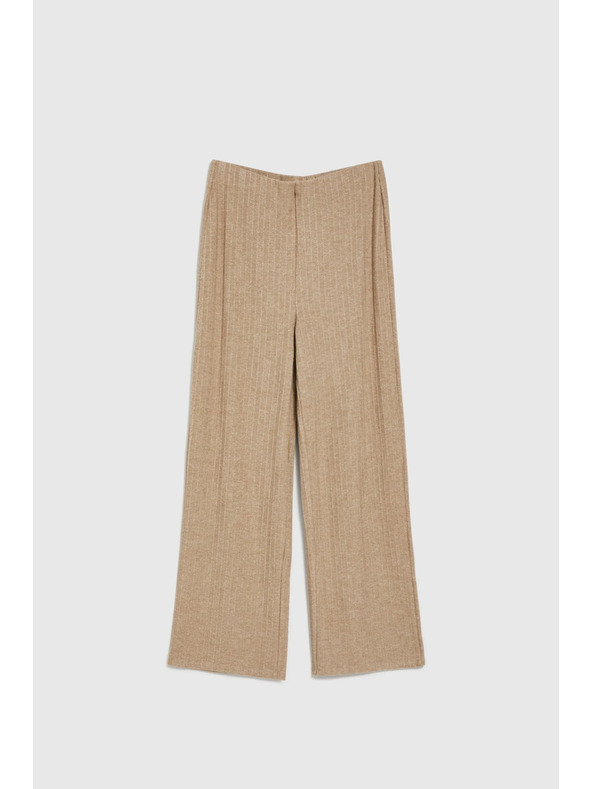 Moodo Prugaste hlače s metalnom niti bež boje Moodo