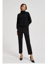 Moodo Elegantne crne hlače s naborima Moodo