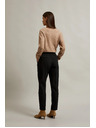 Moodo Crne hlače ravnih nogavica s pojasom Moodo