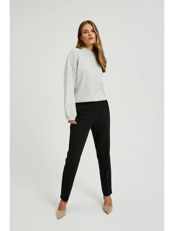 Moodo Elegantne crne uske hlače Moodo