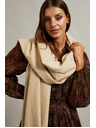 Moodo Glatki bež šal s resicama Moodo