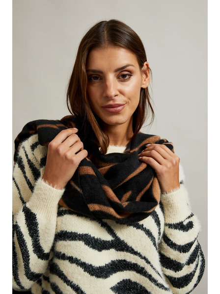 Moodo Smeđi šal s životinjskim motivom Moodo