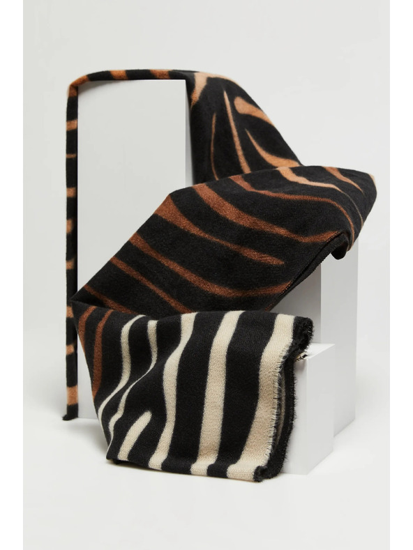 Moodo Smeđi šal s životinjskim motivom Moodo