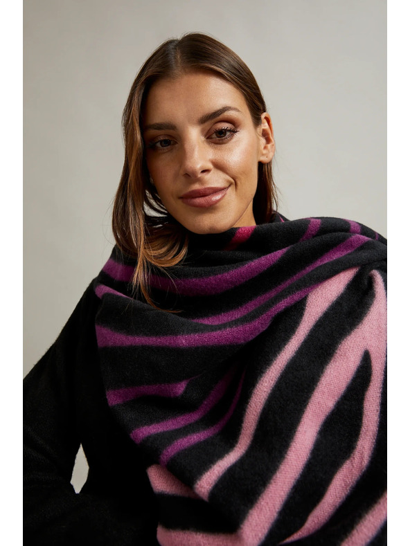 Moodo Ružasti šal s životinjskim motivom Moodo