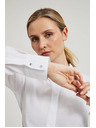 Moodo Bijela viskozna košulja s ovratnikom Moodo