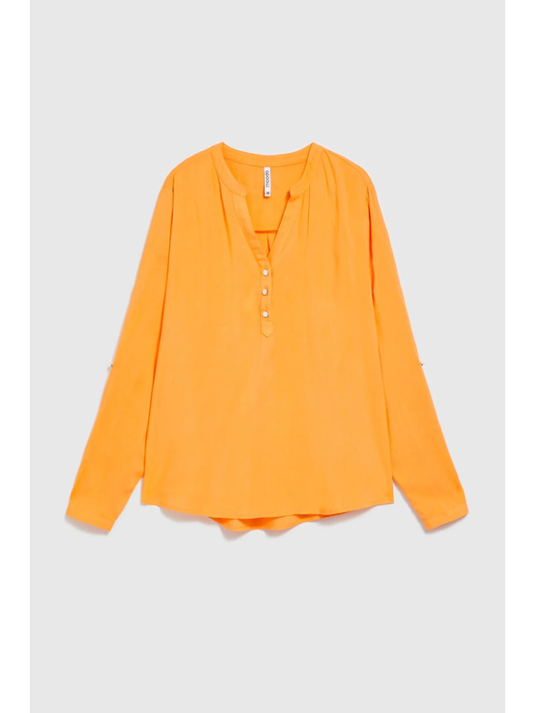 Moodo Košulja s V-izrezom s narančastim gumbima Moodo