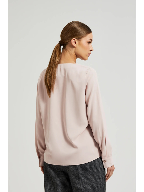 Moodo Glatka košulja s dekorativnim gumbima Moodo