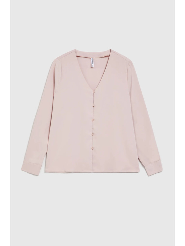 Moodo Glatka košulja s dekorativnim gumbima Moodo