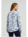 Moodo Bijela košulja s cvjetnim printom i dugim rukavima Moodo