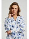 Moodo Bijela košulja s cvjetnim printom i dugim rukavima Moodo