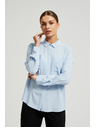 Moodo Svjetloplava viskozna košulja s džepovima Moodo