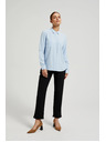 Moodo Svjetloplava viskozna košulja s džepovima Moodo
