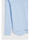 Moodo Svjetloplava viskozna košulja s džepovima Moodo