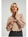 Moodo Bež viskozna košulja s džepovima Moodo