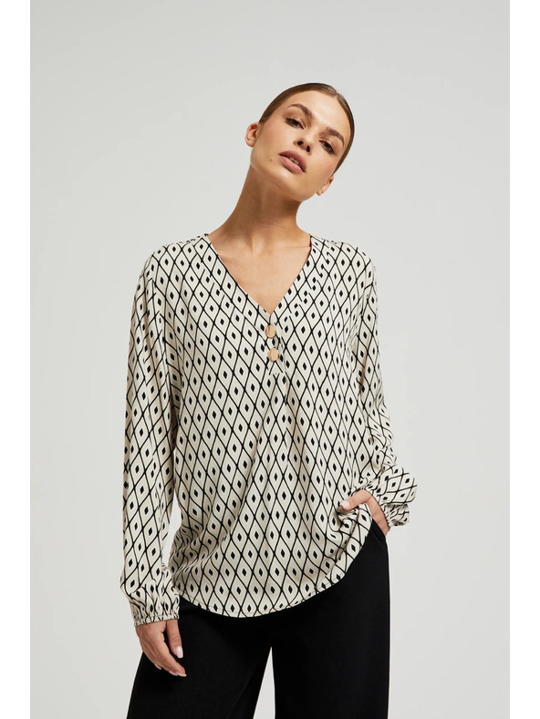 Moodo Košulja s uzorkom i dekorativnim gumbima Moodo