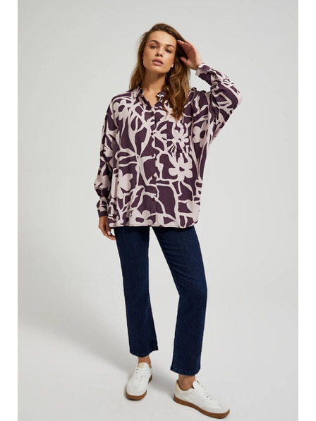 Moodo Viskozna košulja s uzorkom ljubičasta Moodo