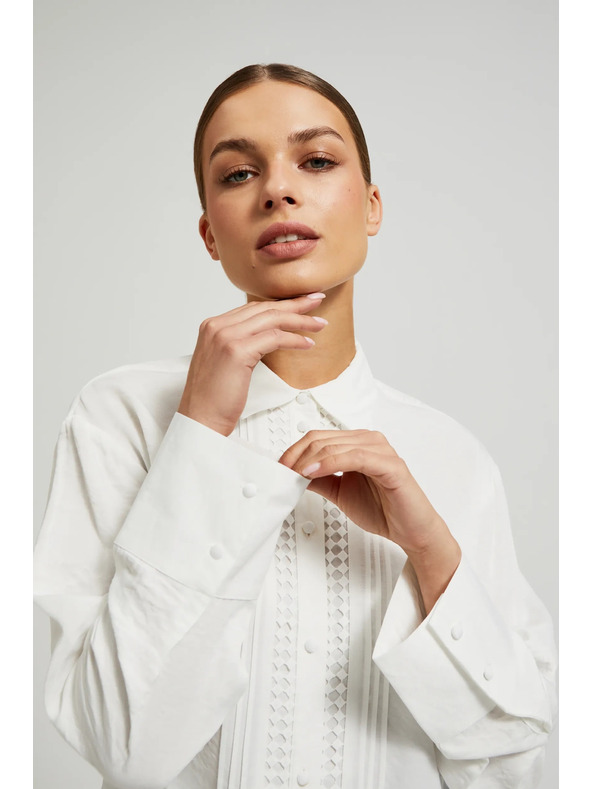 Moodo Elegantna bijela viskozna košulja Moodo