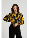 Moodo Viskozna košulja sa printom i ovratnikom žuta Moodo
