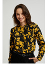 Moodo Viskozna košulja sa printom i ovratnikom žuta Moodo