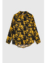 Moodo Viskozna košulja sa printom i ovratnikom žuta Moodo