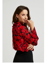 Moodo Crna košulja Moodo s cvjetnim uzorkom i širokim rukavima