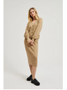 Moodo Pletena midi suknja bež Moodo