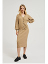 Moodo Pletena midi suknja bež Moodo