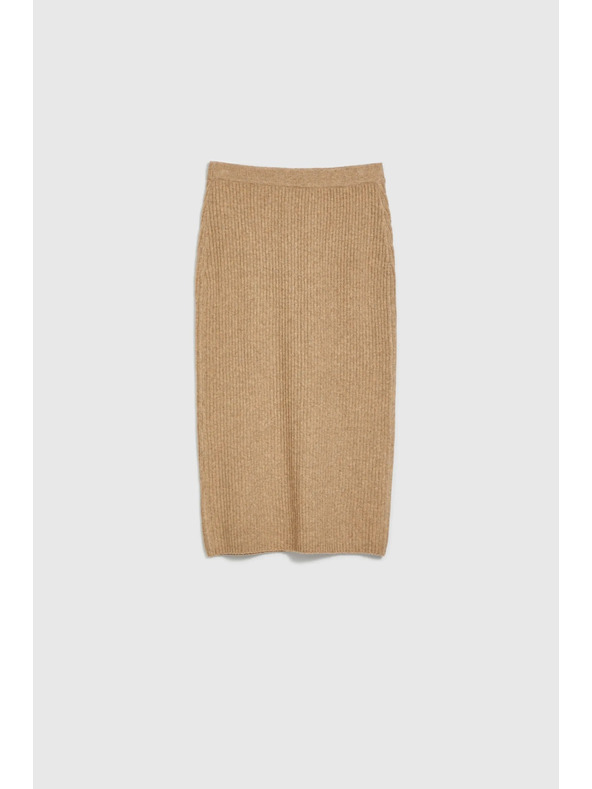 Moodo Pletena midi suknja bež Moodo