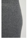 Moodo Pletena midi suknja siva Moodo