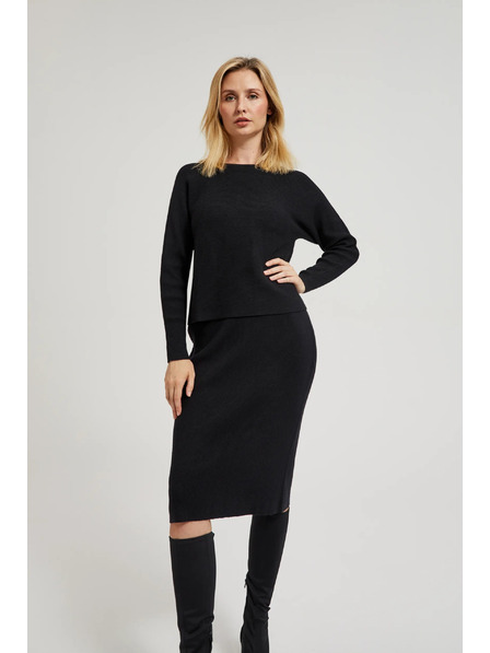 Moodo Pletena crna uska suknja Moodo