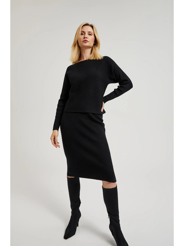 Moodo Pletena crna uska suknja Moodo