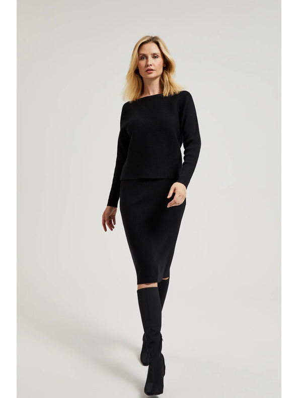 Moodo Pletena crna uska suknja Moodo