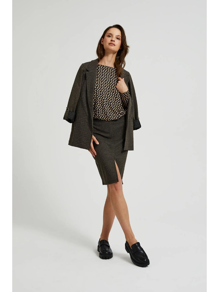 Moodo Uska suknja s metalnom niti crna Moodo